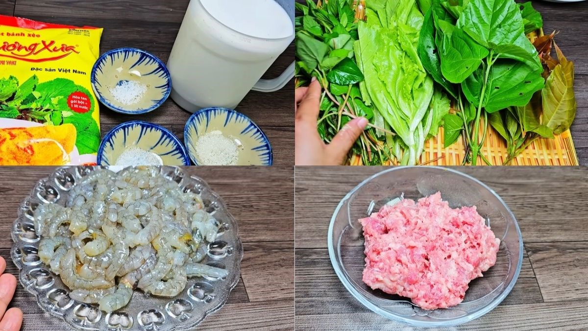 Nguyên liệu món ăn bánh khọt nước cốt dừa