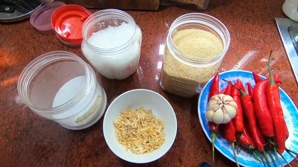 Nguyên liệu món ăn cách làm muối chấm xoài, chấm trái cây cực thơm ngon cho các tín đồ ăn vặt