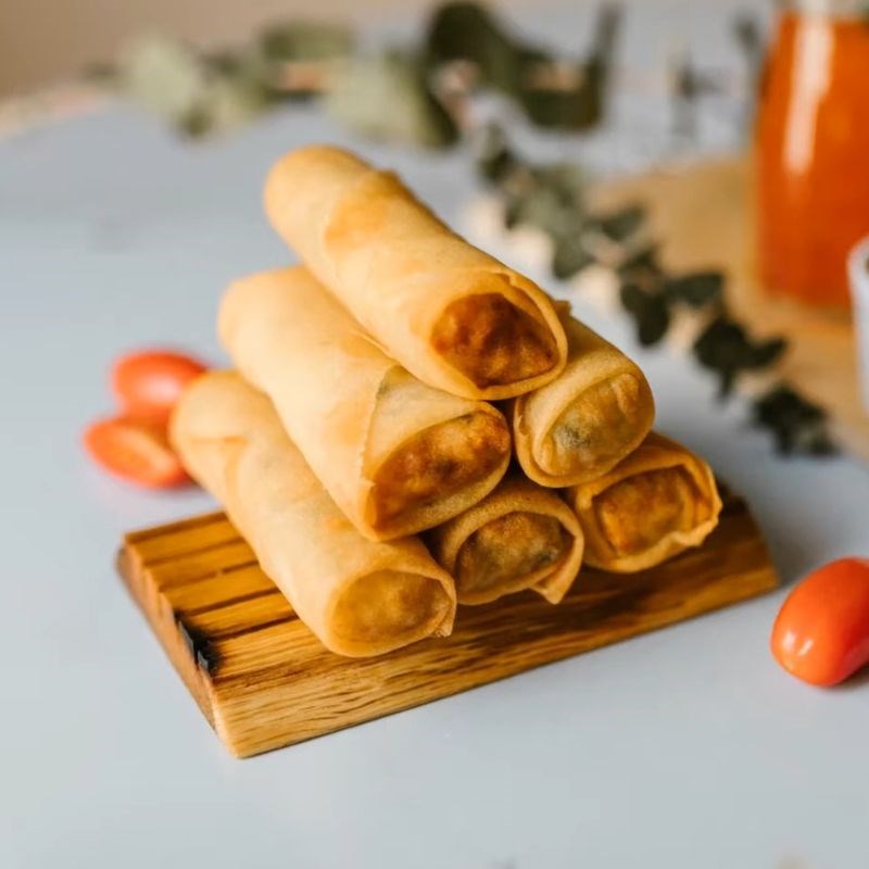 Bước 5 Chiên chả giò vàng đẹp mắt Chả giò miền Tây