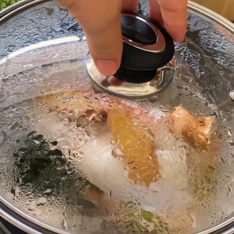 Bước 2 Hấp cá Chà bông cá hồi