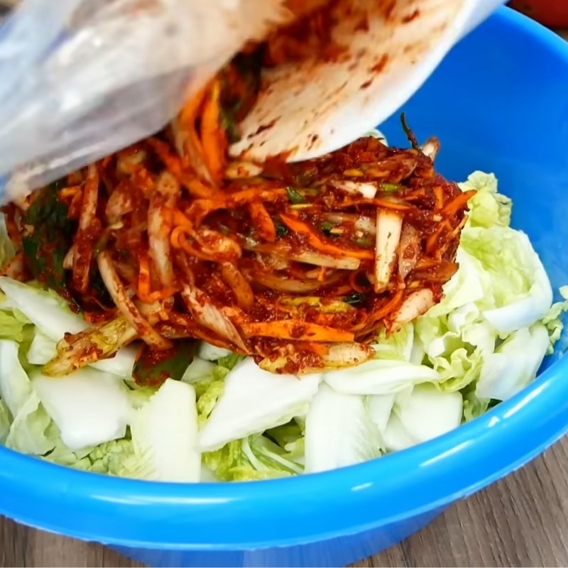 Bước 5 Hoàn thiện kim chi ăn liền Kim chi cải thảo muối ăn liền