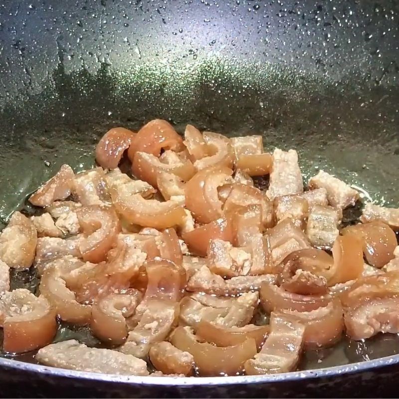 Bước 4 Làm nguội và chuẩn bị chiên tóp mỡ da heo chiên giòn