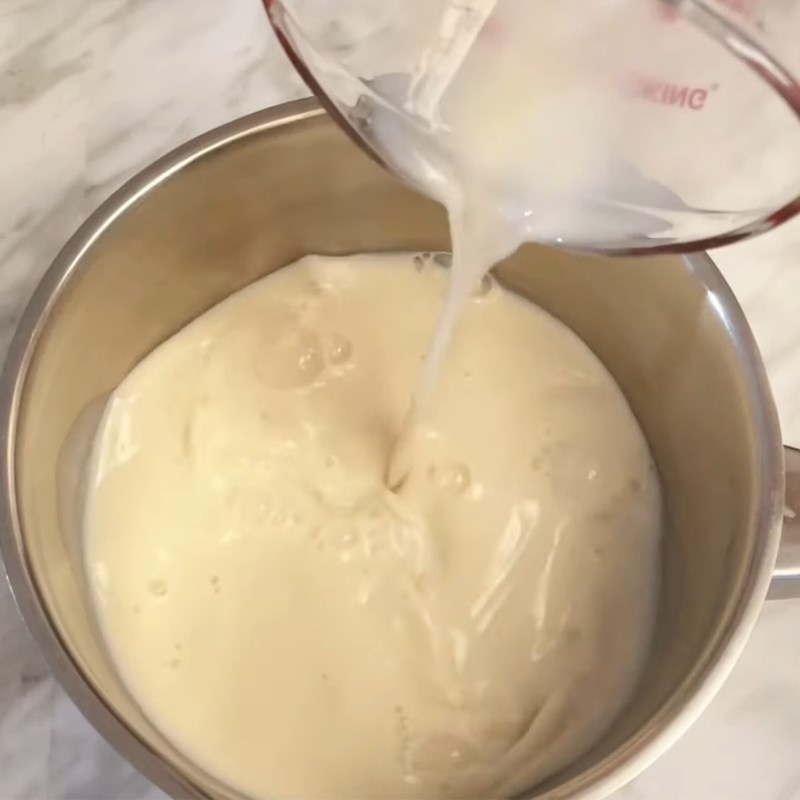 Bước 1 Làm tàu hũ màu trắng Tàu hũ Singapore bằng sữa đậu nành