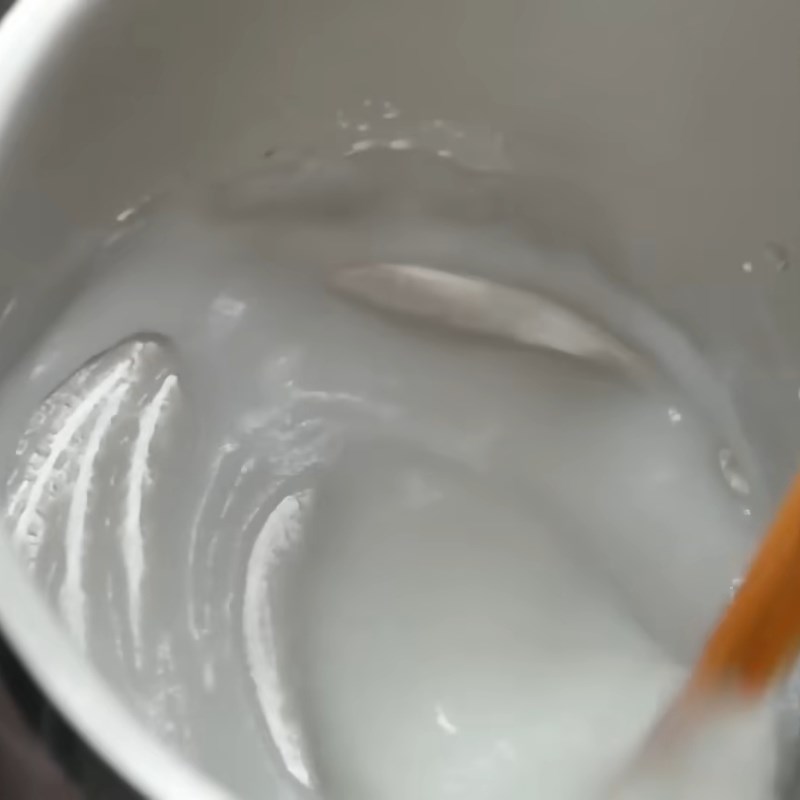 Bước 3 Nấu hỗn hợp bột nếp Kim chi cải thảo muối ăn liền