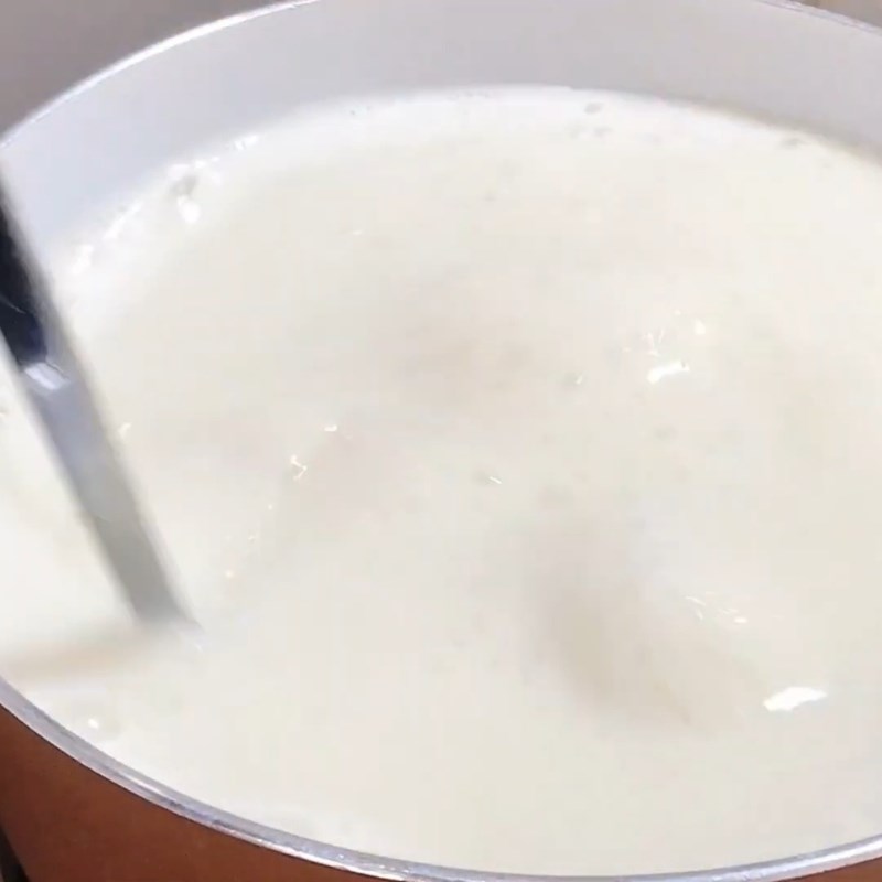 Bước 1 Nấu hỗn hợp tàu hũ sữa đậu nành Fami Tàu hũ bằng sữa đậu nành Fami