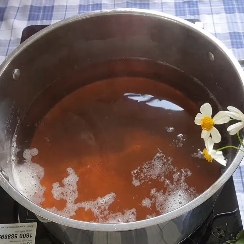 Bước 2 Nấu nước mắm ngâm Cà teo ngâm mắm