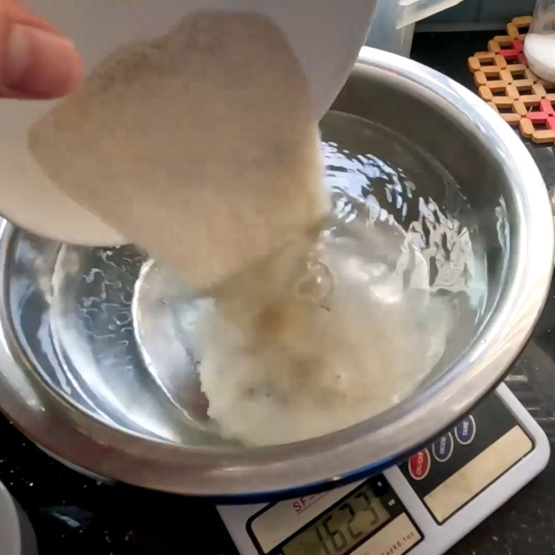 Bước 3 Ngâm hỗn hợp rau câu nước rau câu trái cây thập cẩm