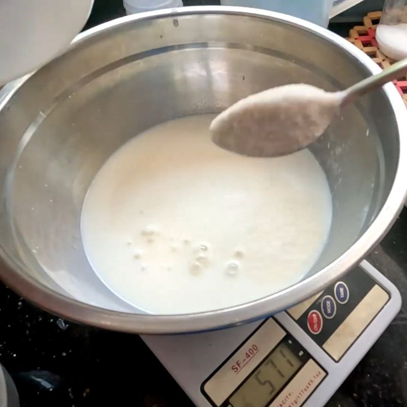 Bước 2 Ngâm hỗn hợp rau câu sữa rau câu trái cây thập cẩm