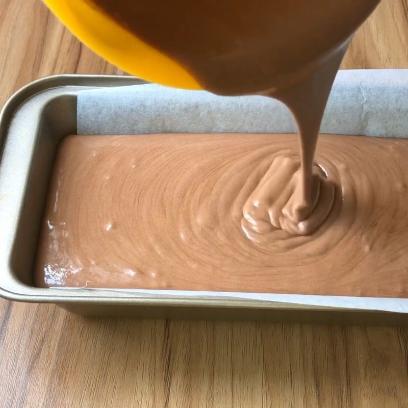 Bước 8 Nướng bánh bông lan socola cách thủy bánh gato socola đơn giản