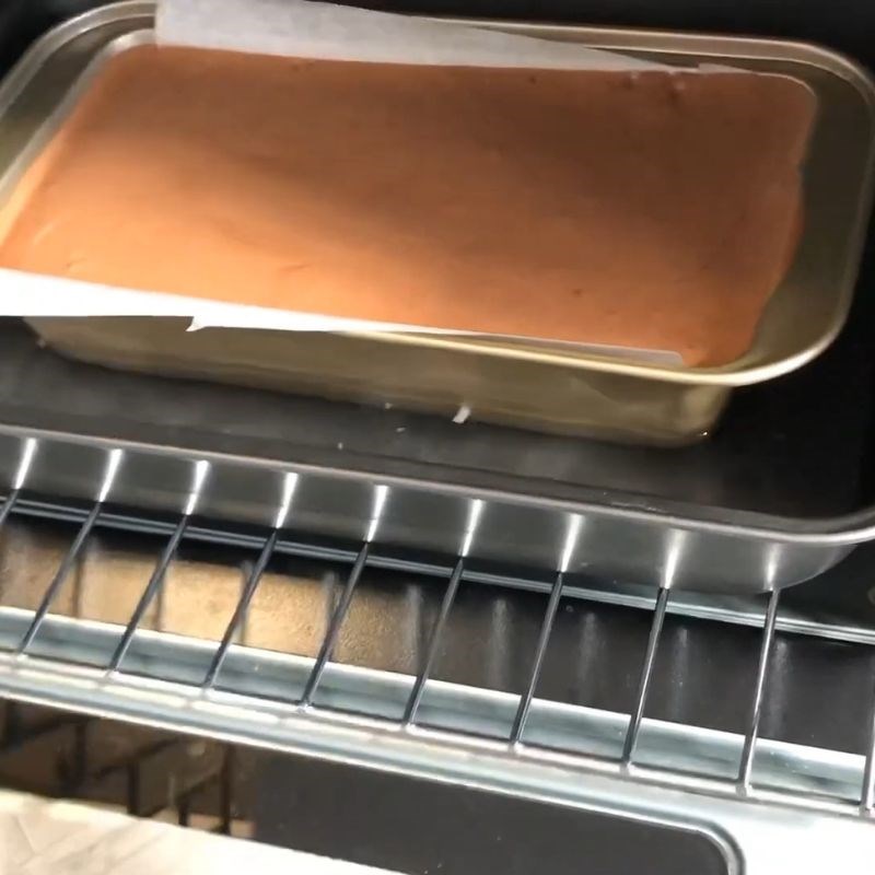 Bước 8 Nướng bánh bông lan socola cách thủy bánh gato socola đơn giản