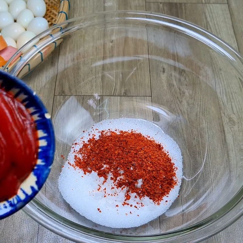 Bước 2 Pha chế nước sốt tokbokki Tokbokki cải thảo