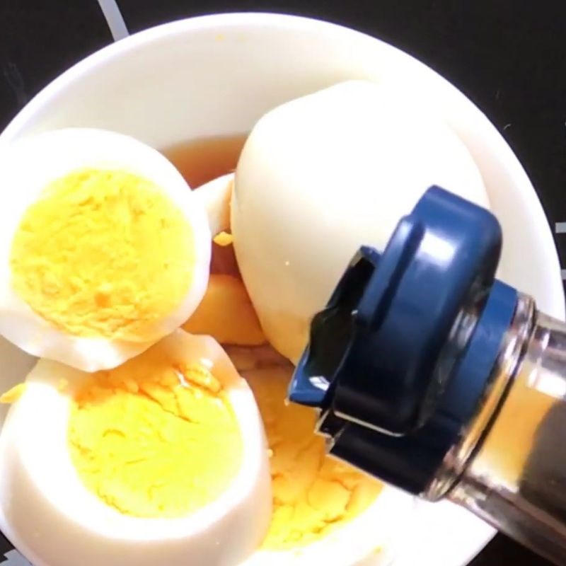 Bước 4 Pha nước mắm trứng chấm cải ngồng cải luộc chấm trứng