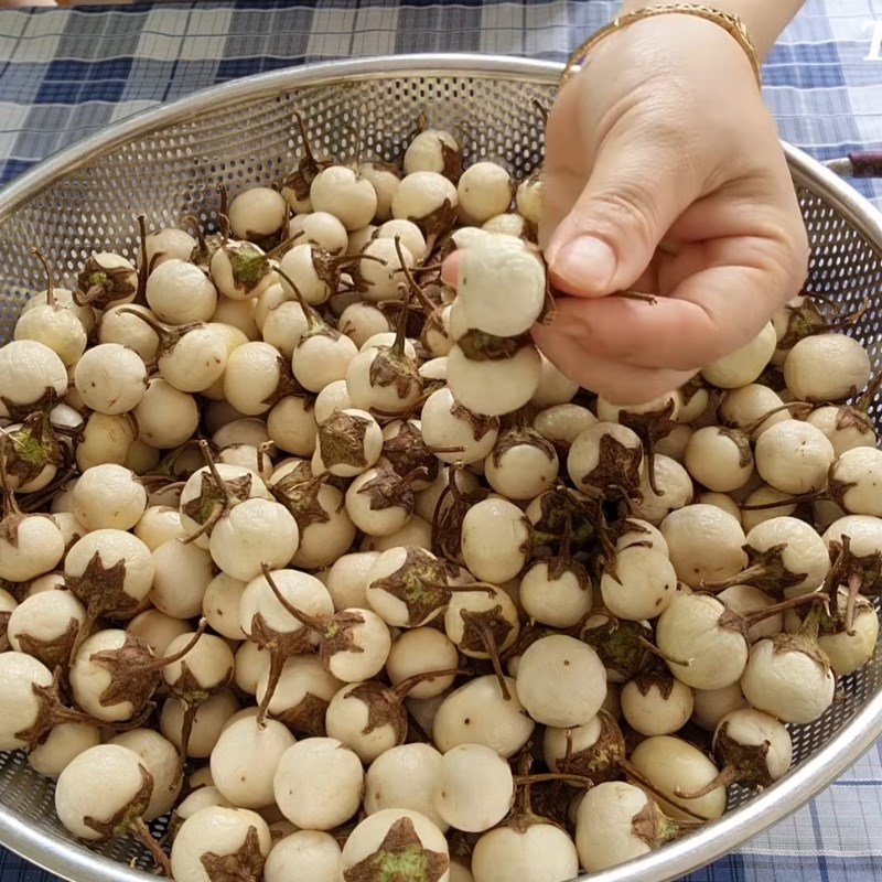 Bước 1 Phơi cà pháo Cà teo ngâm mắm