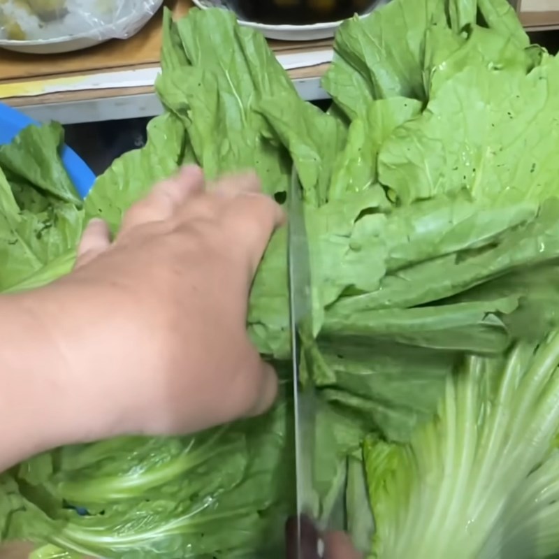 Bước 1 Sơ chế dưa cải Dưa cải muối không cần phơi