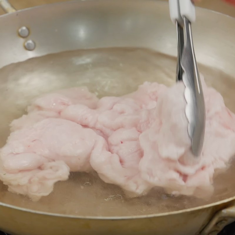 Bước 1 Sơ chế mỡ lợn tươi Mỡ lợn rán