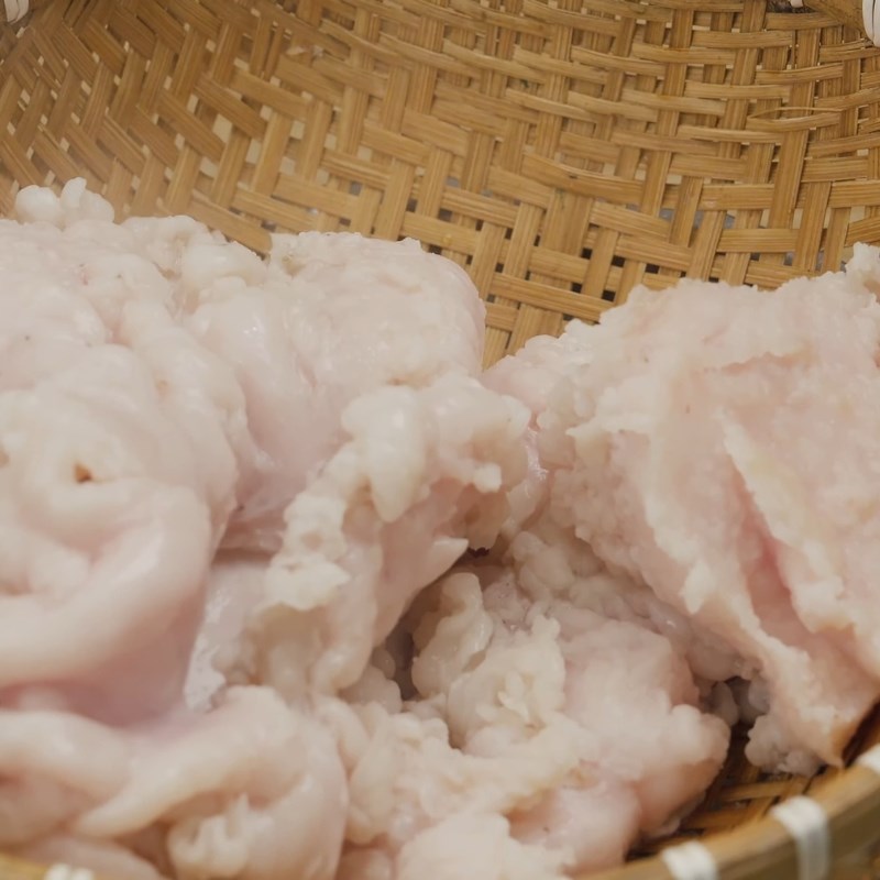 Bước 1 Sơ chế mỡ lợn tươi Mỡ lợn rán