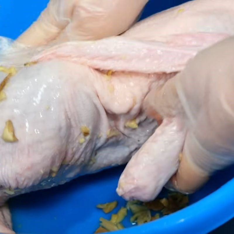 Bước 1 Sơ chế và khử mùi vịt vịt quay da giòn