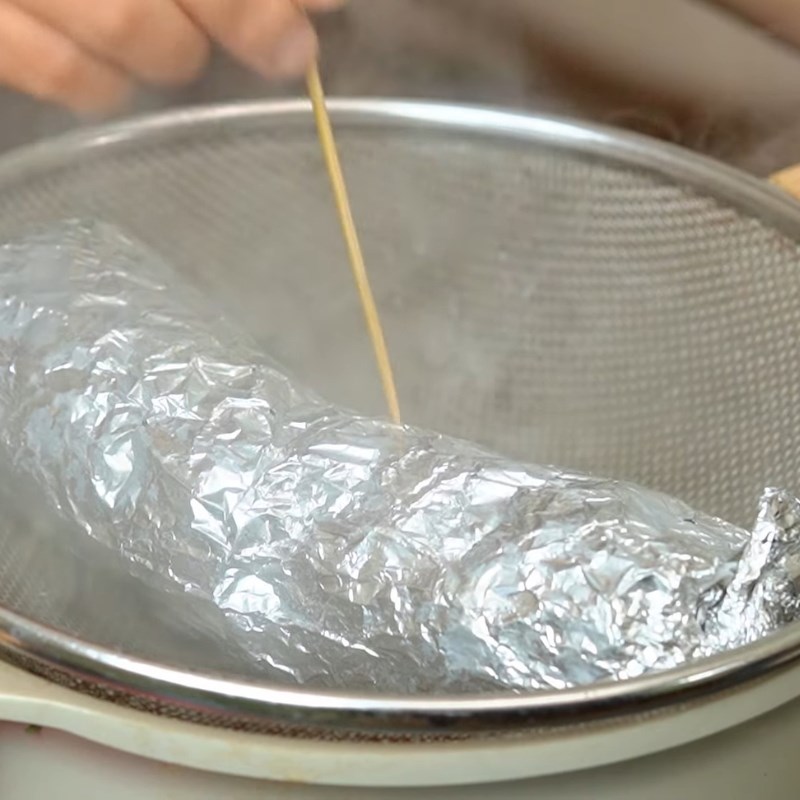 Bước 4 Tạo hình và hấp thịt nguội Thịt nguội