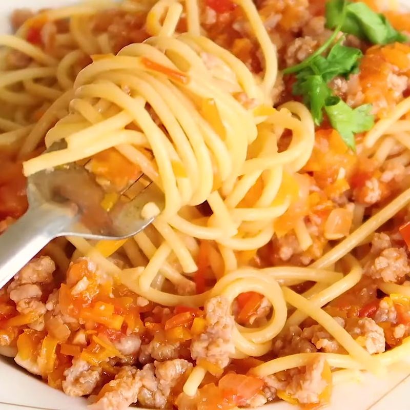 Bước 5 Thành phẩm mì spaghetti