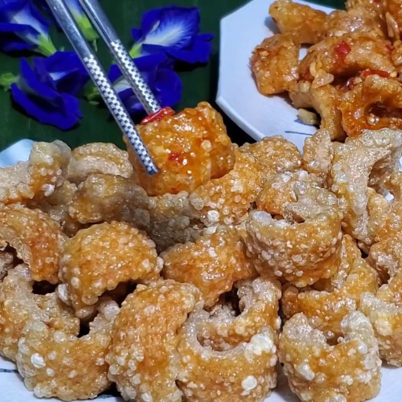 Bước 8 Thành phẩm tóp mỡ da heo chiên giòn