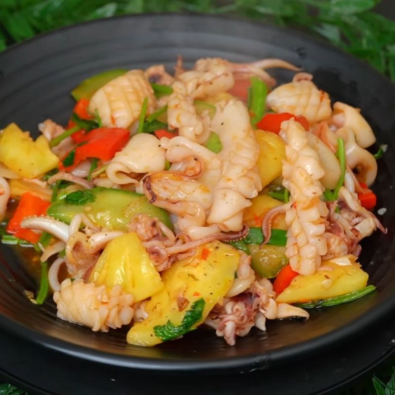 Bước 6 Thành phẩm mực xào ngon giòn