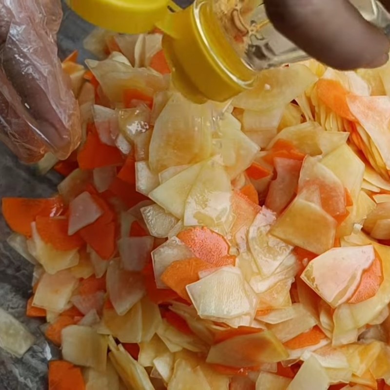 Bước 2 Trộn dưa góp chua ngọt Dưa góp đu đủ