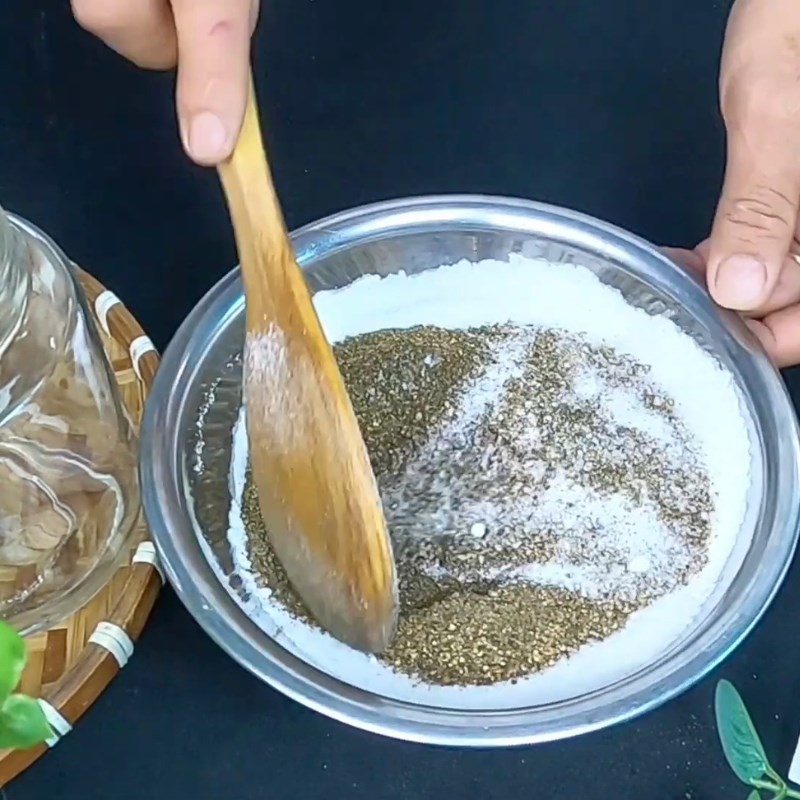Bước 4 Trộn hỗn hợp muối tiêu Muối tiêu ngon