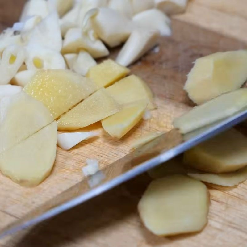 Bước 3 Ướp gia vị ướt và nhồi bụng vịt vịt quay da giòn