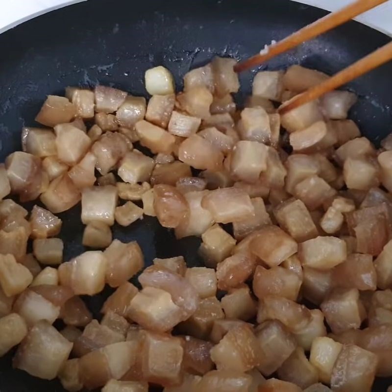 Bước 3 Ướp muối và thắng tóp mỡ lần 2 tóp mỡ da giòn