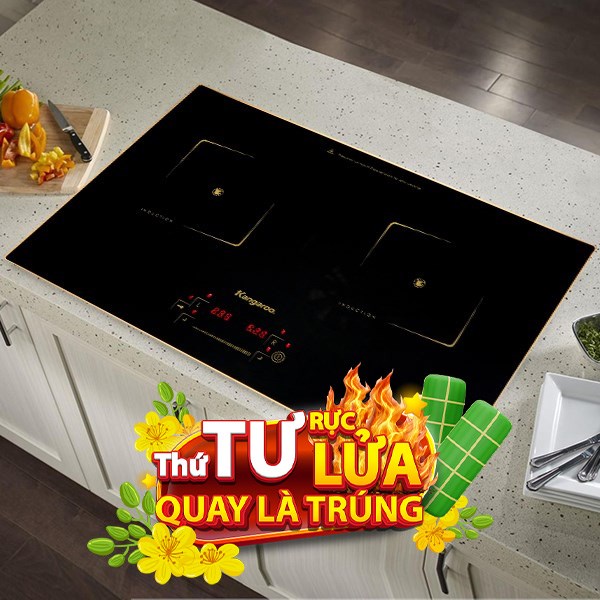Bếp từ đôi âm Kangaroo KG438I 3500W