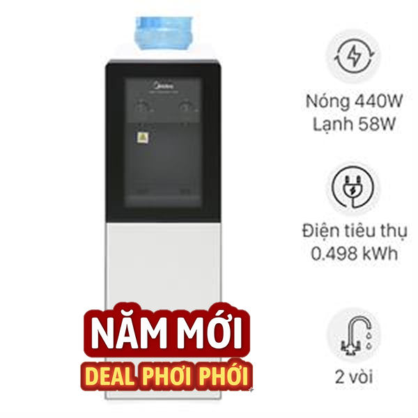 Cây nước nóng lạnh Midea YD1518S-X 498W