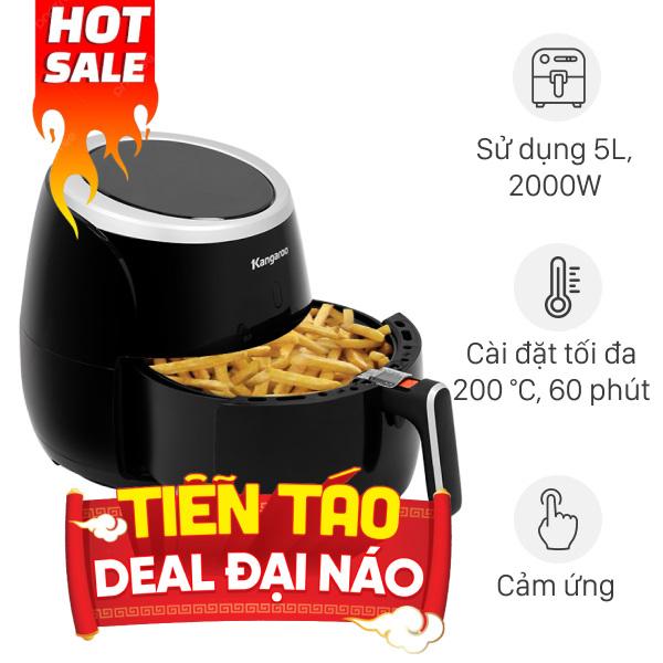 Nồi chiên không dầu Kangaroo 5 lít KG52AF1A