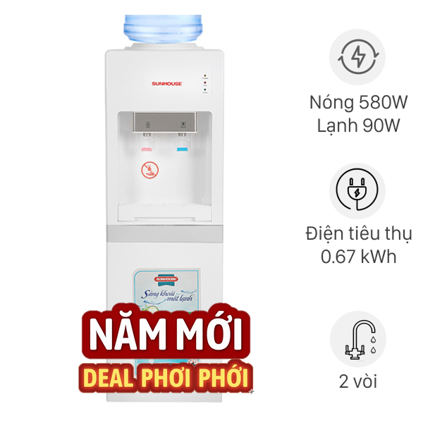 Cây nước nóng lạnh Sunhouse SHD9612 670W