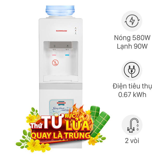 Cây nước nóng lạnh Sunhouse SHD9612 670W