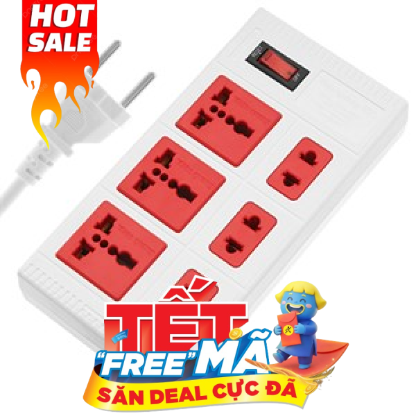 Ổ cắm điện Điện Quang 6 lỗ 5m ECO ĐQ ESK 5WR 6ECO