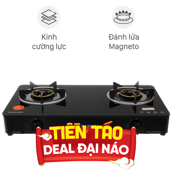 Bếp ga đôi Sakura SA-2375GB