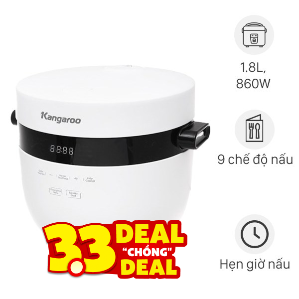 Nồi cơm điện tử Kangaroo 1.8 lít KG18DR9