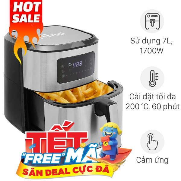 Nồi chiên không dầu Ferroli 7 lít FAF-7.0D