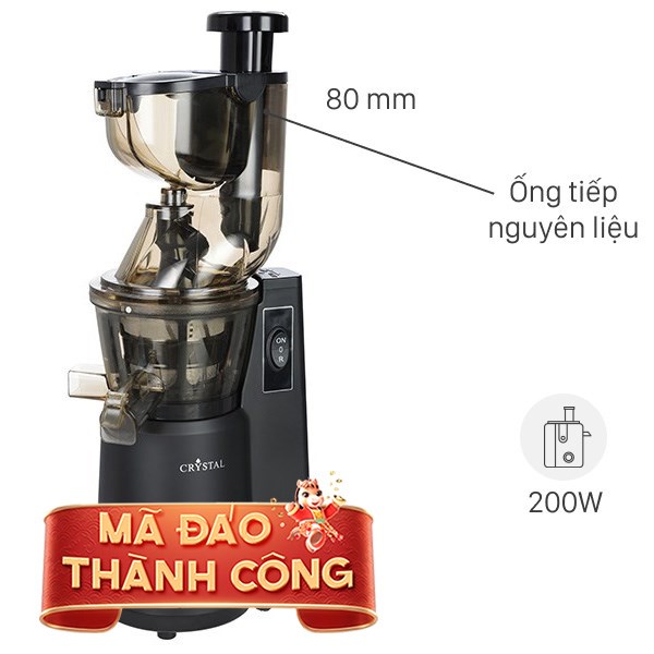 Máy ép chậm Crystal ZZJ821ML