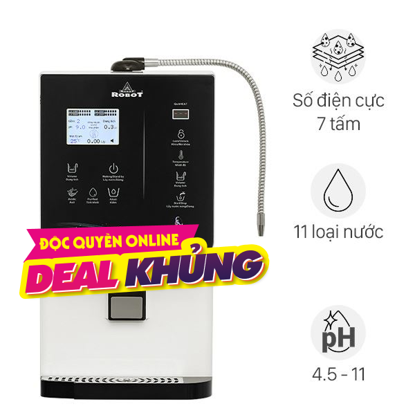 Máy lọc nước điện giải ion kiềm nóng nguội lạnh ROBOT IonQueen 711X