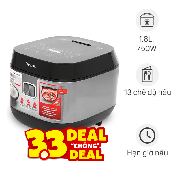 Nồi cơm điện tử Tefal 1.8 lít RK776B68