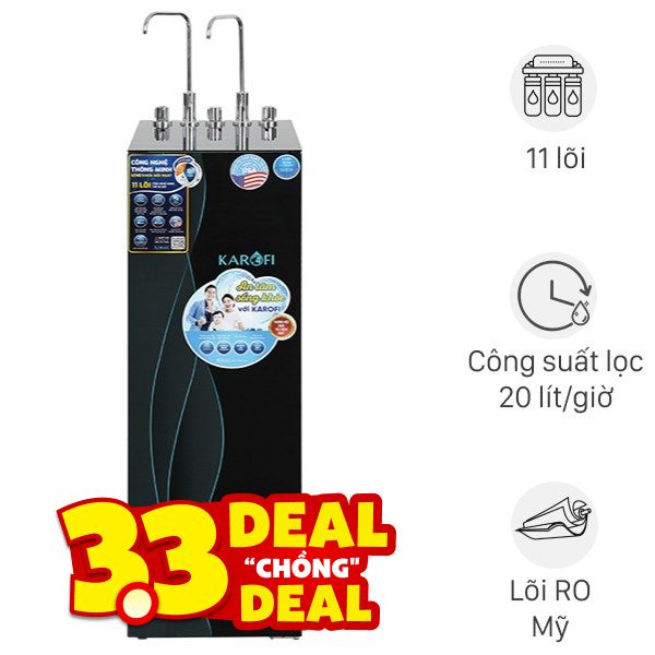 Máy lọc nước RO nóng nguội lạnh Hydrogen Karofi KAD-X68