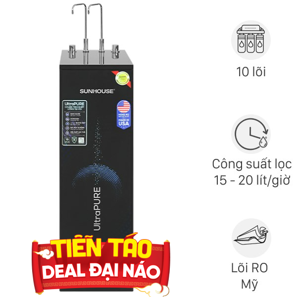 Máy lọc nước RO nóng nguội lạnh Hydrogen Sunhouse SHA76622KL