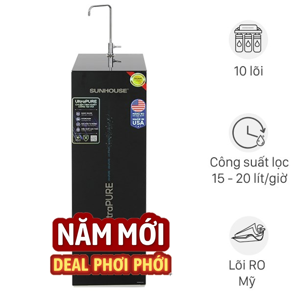 Máy lọc nước RO Hydrogen Sunhouse SHA8891KL