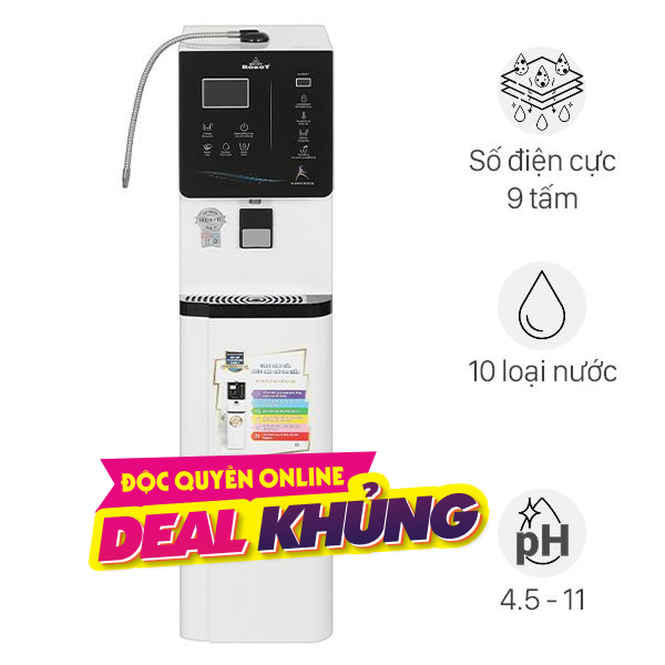 Máy lọc nước điện giải ion kiềm nóng nguội lạnh ROBOT IonKing 912X