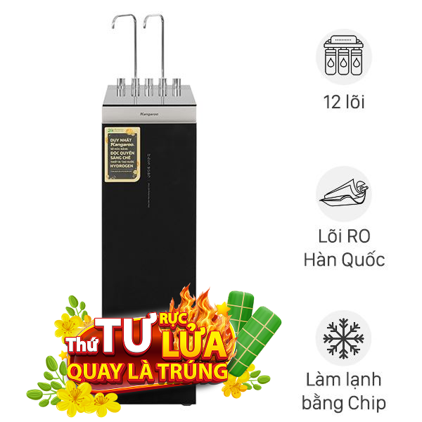 Máy lọc nước RO nóng nguội lạnh Hydrogen Kangaroo KG12A6