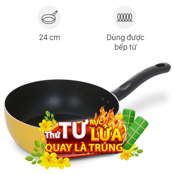 Chảo nhôm sâu chống dính đáy từ Supor H23110-SJ24