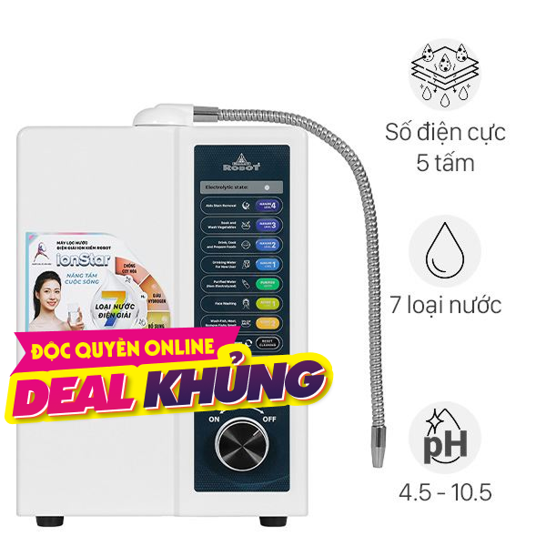 Máy lọc nước điện giải ion kiềm ROBOT IonStar 5X