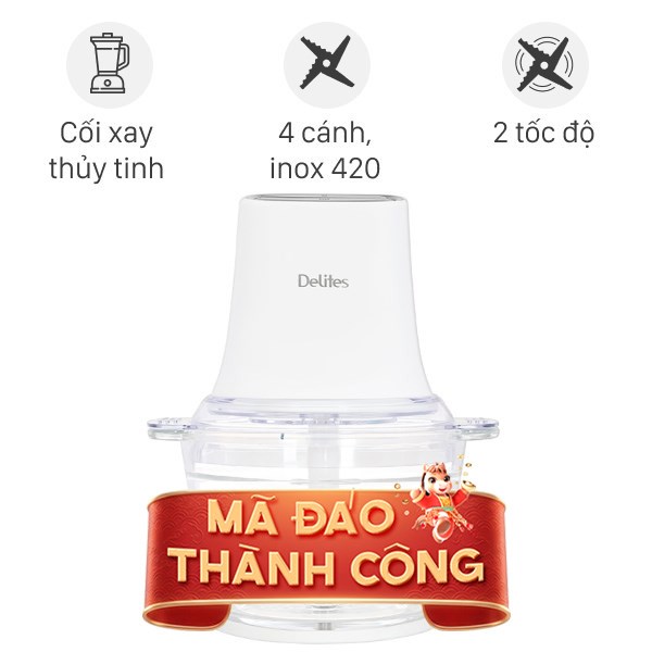 Máy xay thịt đa năng Delites MC390E-N 400W 1.2 lít