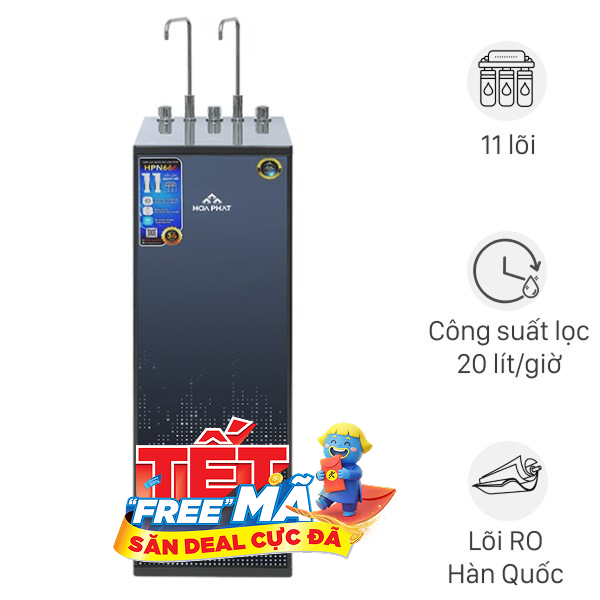 Máy lọc nước RO nóng nguội lạnh Hydrogen Hòa Phát HPN666